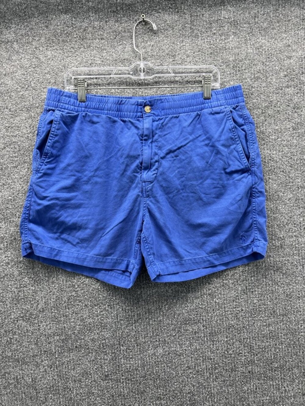 Polo Ralph Lauren Shorts Men Large Blue Chino Flat Front Cotton Classic Fit